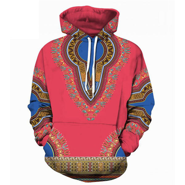African Dashiki Print Hoodie Pullover unisex Sweatshirts